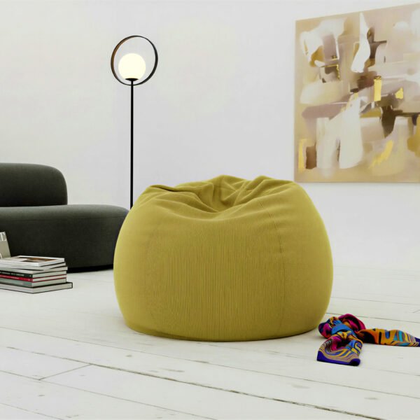 Lime Green Corduroy Round Bean Bag Chair
