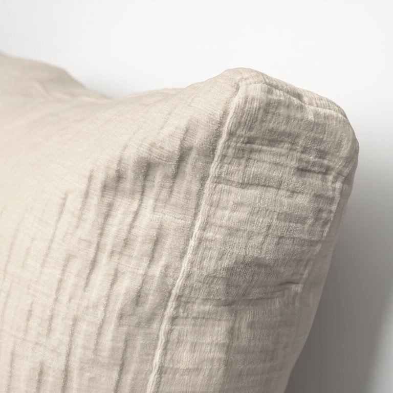 Ivory Bouclé Corner Sofa with Black Metal Legs