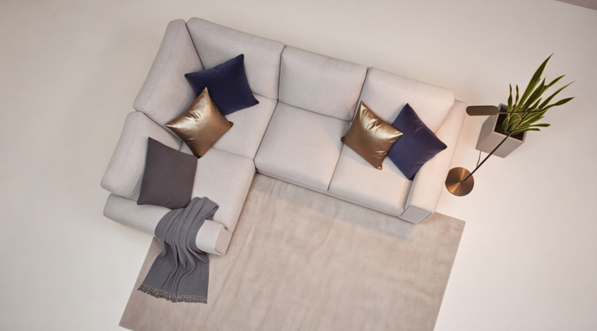 Jay Corner Sofa Mushroom Beige Chenille – Soft Fabric Right-Hand Corner Group - Image 2