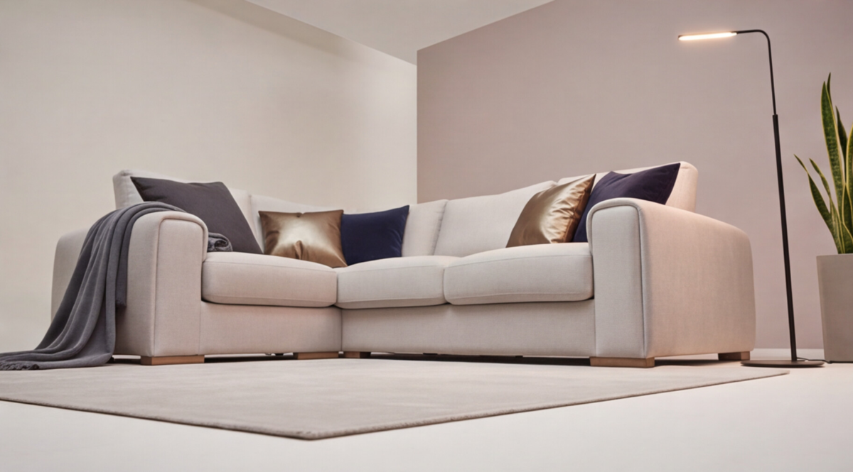 Jay Corner Sofa Mushroom Beige Chenille – Soft Fabric Right-Hand Corner Group - Image 3
