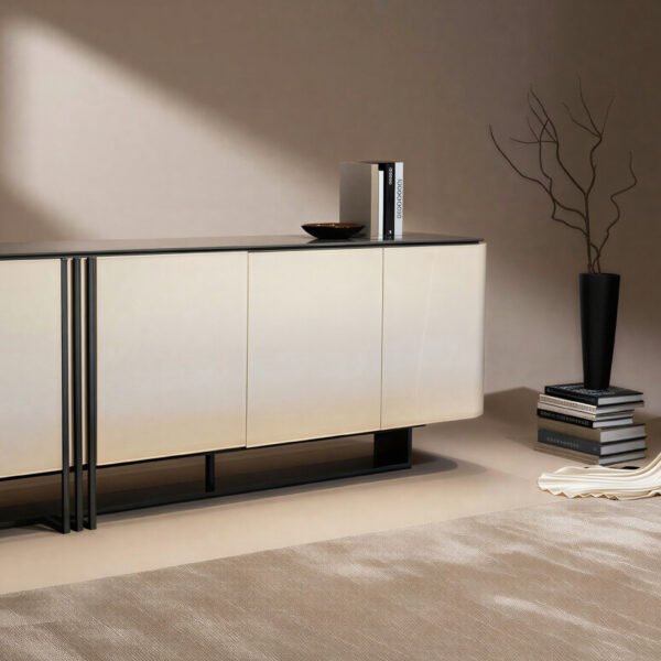 White gloss sideboard – view 1