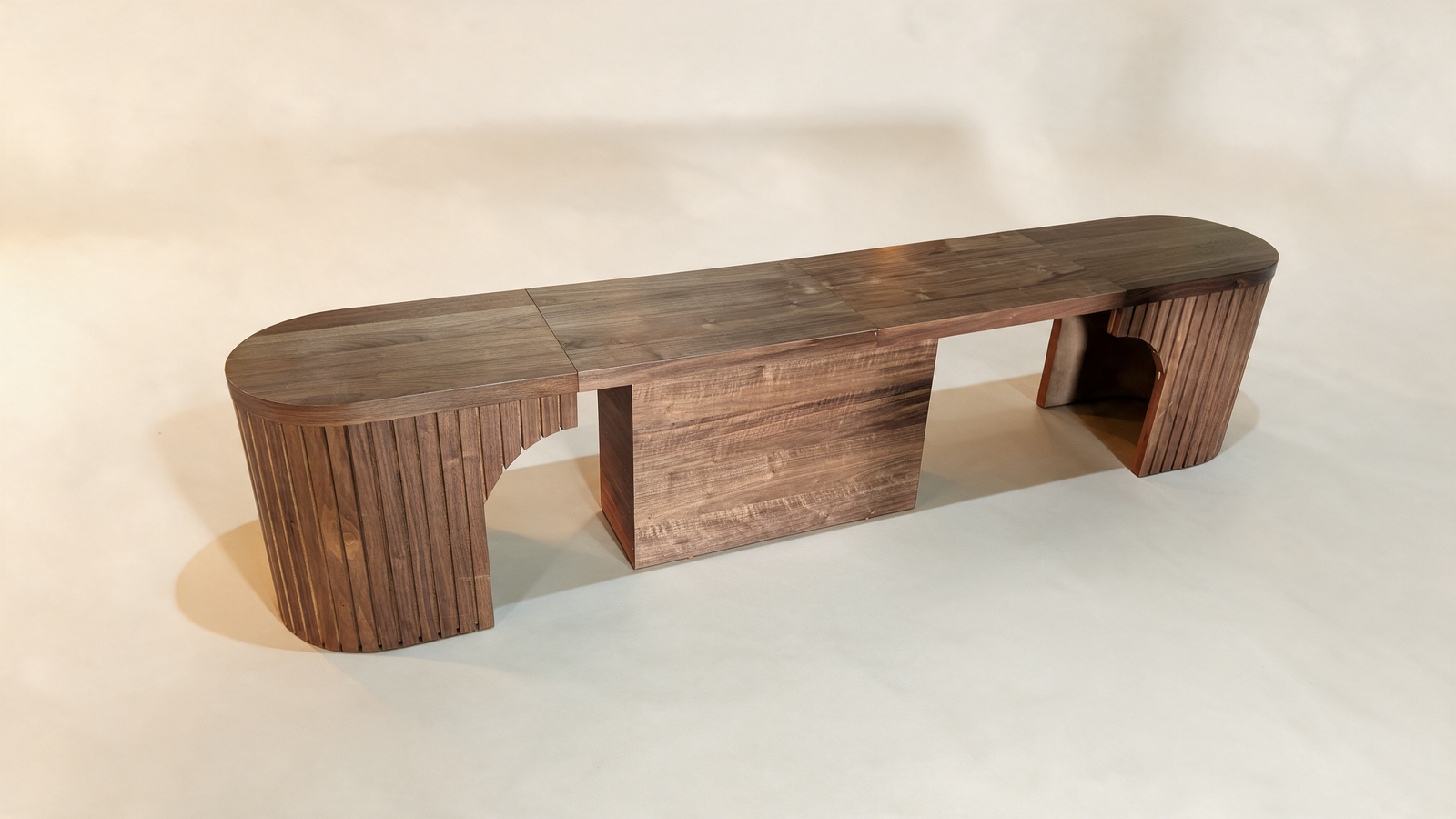 Curved Dining Bench – Extendable, Seats 1-4 | Transformer