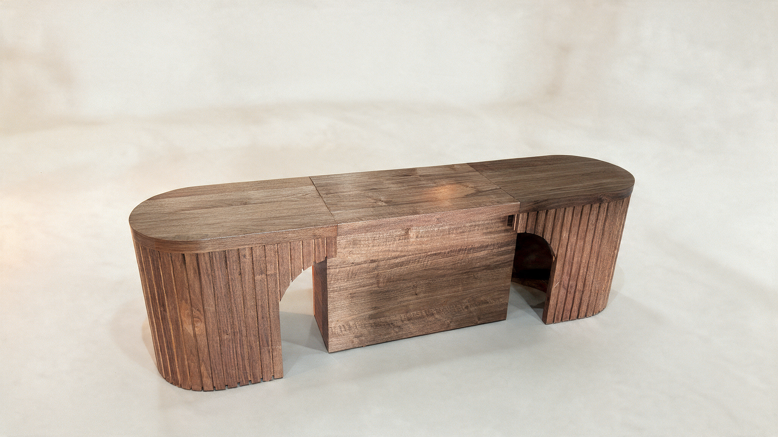 Curved Dining Bench – Extendable, Seats 1-4 | Transformer