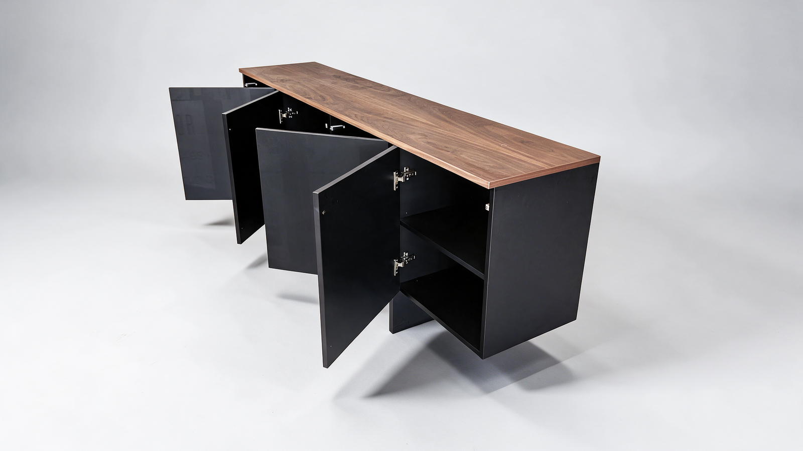 Walnut and black sideboard – view 4