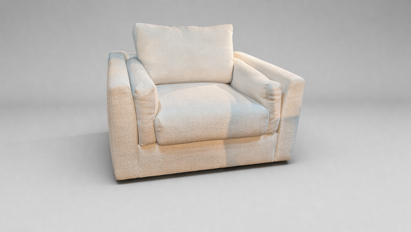 Pamal Cream Three-Seater Boucle Sofa or Pamal Chair–  Textured Fabric with Black Metal Legs